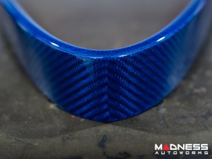 Alfa Romeo Giulia Front V Shield Grill Frame + Emblem Frame Kit - Carbon Fiber - QV Model - Blue Candy Alfa Romeo Giulia Front V Shield Grill Frame + Emblem Frame Kit - Carbon Fiber - QV Model - Blue Candy